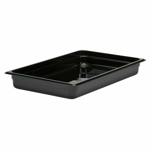 Cambro  12CW110  Camwear Food Pan, 8.9 qt., 2-1/2'' deep, full size, polycarbonate, black