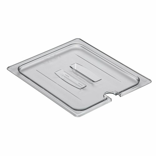 Cambro  20CWCHN135  Camwear Food Pan Cover, 1/2 size, notched, with handle, polycarbonate, clear
