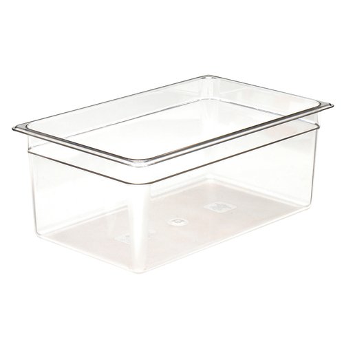 Cambro  18CW135  Camwear Food Pan, 27 qt., 8'' deep, full size, polycarbonate, clear