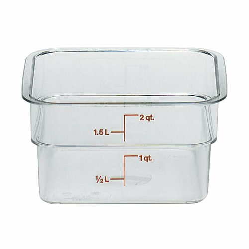 Cambro  2SFSCW135  CamSquare Food Container, 2 qt., polycarbonate, clear