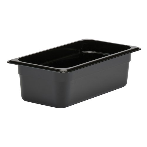 Cambro  34CW110  Camwear Food Pan, 3.8 qt., 4'' deep, 1/3 size, polycarbonate, black