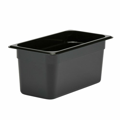 Cambro  36CW110  Camwear Food Pan, 5.6 qt., 6'' deep, 1/3 size, polycarbonate, black