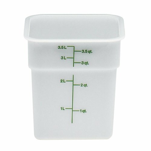 Cambro  4SFSP148  CamSquare Food Container, 4 qt., polyethylene, natural white