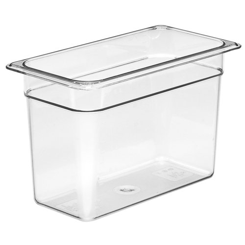 Cambro  38CW135  Camwear Food Pan, 7.3 qt., 8'' deep, 1/3 size, polycarbonate, clear