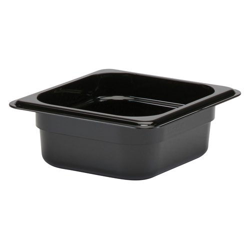 Cambro  62CW110  Camwear Food Pan, 1.1 qt., 2-1/2'' deep, 1/6 size, polycarbonate, black