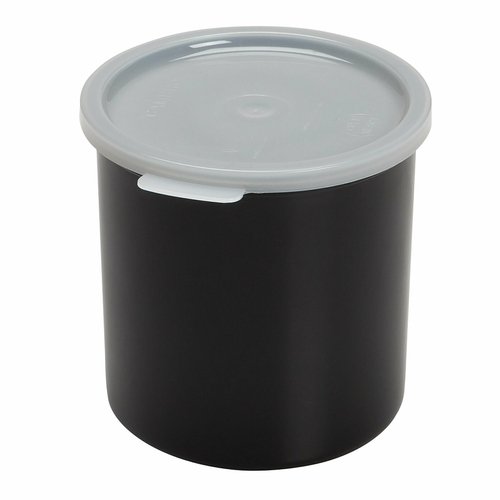 Cambro  CP12110  Crock, 1.2 qt., round, polyethylene with lid, black