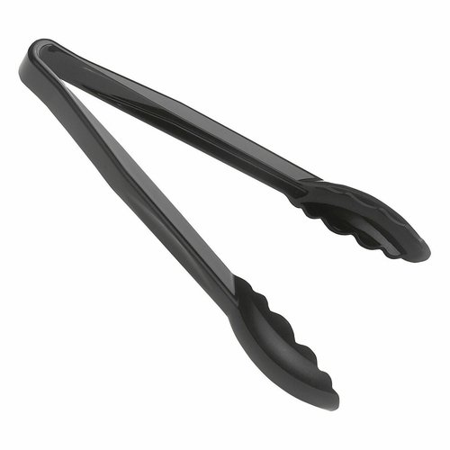 Cambro  9TGS110  Lugano Tongs, 9'', scallop grip, black