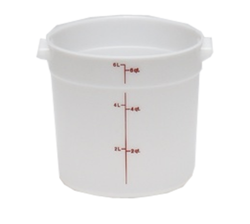 Cambro  RFS6148  Storage Container, round, 6 qt., natural white, polyethylene