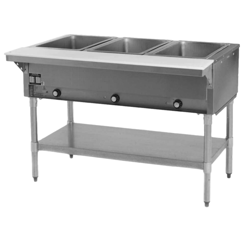 Eagle Group DHT3-120 Hot Food/Steam Table, electric, open base, 48''W, 3 dry wells, 120v