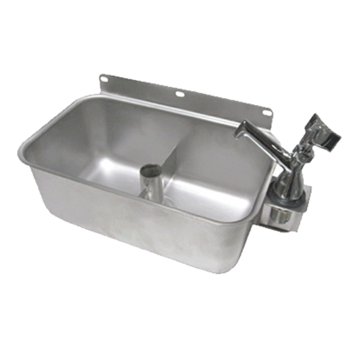 GSW USA  HS-DSREG  Dipper Well Sink, table mount, 9-1/2''W, drain with 1'' threads, includes faucet, stainless steel