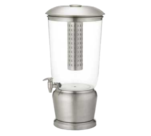 TableCraft Products  85  5 Gallon Upscale Beverage Dispenser, BPA-Free Reservoir, Stainless Steel,12.25''dia x 24.5'' H