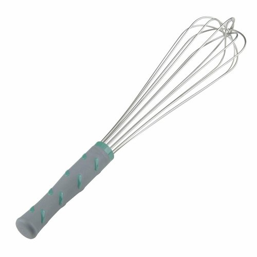 Vollrath  47094  French Whip, 18'' long, one-piece, aqua nylon handle