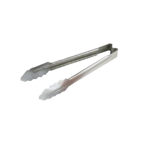 Vollrath  4781210  Utility Tongs, 12'', scalloped teeth, springless, stainless steel