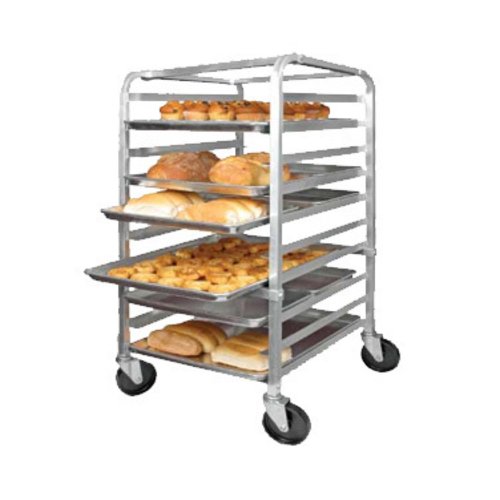 Winco ALRK-10 Sheet Pan Rack, Half-Height, 10-Tier, 3'' Spacing, Aluminum, KD, No Break, NSF