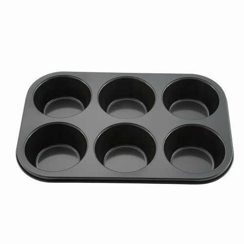 Winco AMF-6NS 6 Cup Jumbo Muffin Pan, Non-stick, 7oz, Carbon Steel