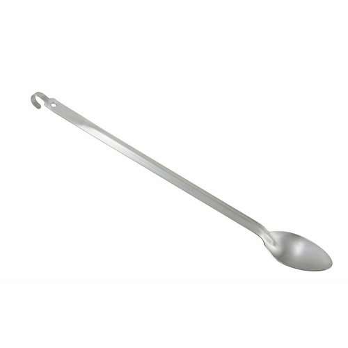 Winco BHKS-21 21'' Solid Basting Spoon w/Hook, 2mm, S/S