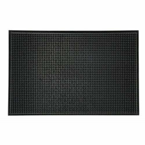 Winco  BM-1812K  Bar Service Mat, 18'' x 12'', Black