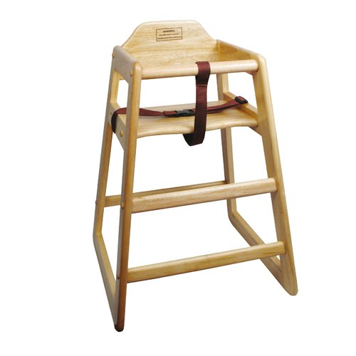 Winco CHH-101A Natural Wood High Chair, Assembled