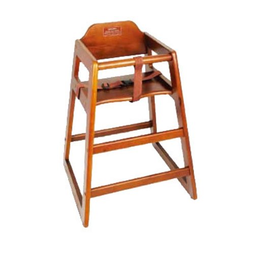 Winco CHH-104A Walnut Wood High Chair, Assembled