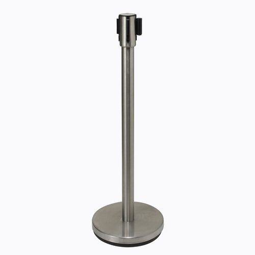 Winco CGS-38S 36'' Stanchion Post, S/S, 6-1/2' Retractable Belt