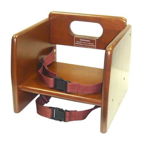 Winco CHB-704 Booster Seat, Wooden, Walnut