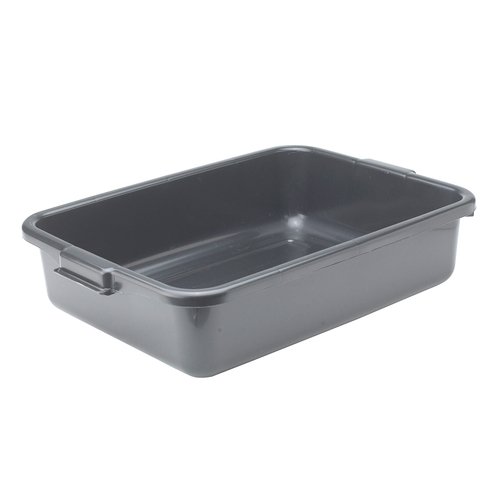 Winco PL-5K 5'' Dish Box, Standard Weight, Black