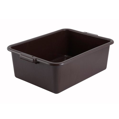 Winco PL-7B 7'' Dish Box, Standard Weight, Brown