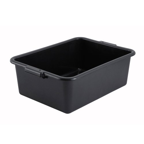 Winco PL-7K 7'' Dish Box, Standard Weight, Black