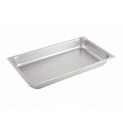 Winco SPFP2 Perforated Steam Pan, Full-size, 2-1/2'', S/S