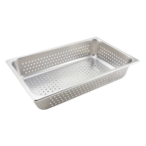 Winco SPFP4 Perforated Steam Pan, Full-size, 4'', S/S