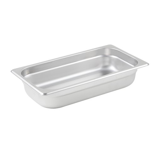 Winco SPJL-302 Anti-jam Steam Pan, 1/3 Size, 2-1/2'', 25 Ga S/S
