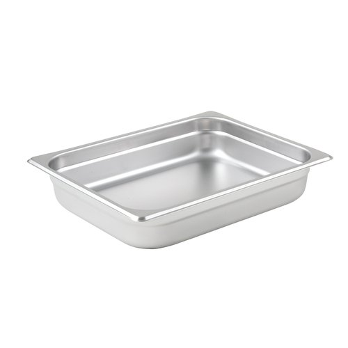Winco SPJL-202 Anti-jam Steam Pan, Half-size, 2-1/2'', 25 Ga S/S