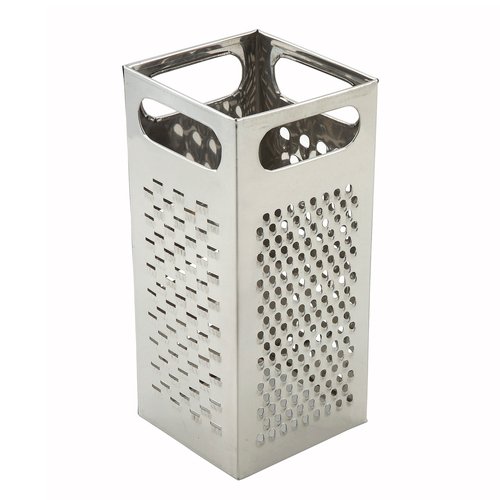 Winco SQG-4 Square Box Grater, 9'' x 4'', S/S