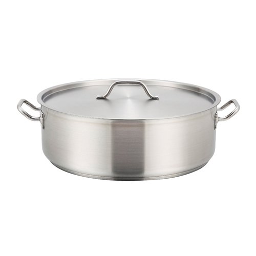 Winco SSLB-25 25qt S/S Brazier, Induction-Ready