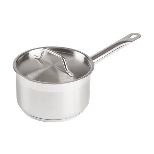 Winco SSSP-2 2qt S/S Sauce Pan w/Cover, Induction-Ready