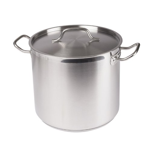 Winco SST-16 16qt S/S Stock Pot w/Cover, Induction-Ready