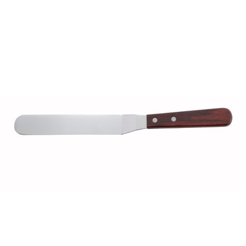 Winco TOS-7 Spatula w/Offset, Wooden Hdl, 6-3/8'' x 1-1/4'' Blade