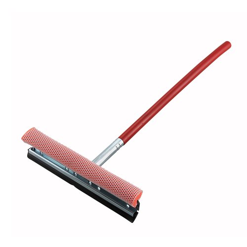 Winco WSS-12 12''W Window Squeegee w/Sponge, 23''L Handle