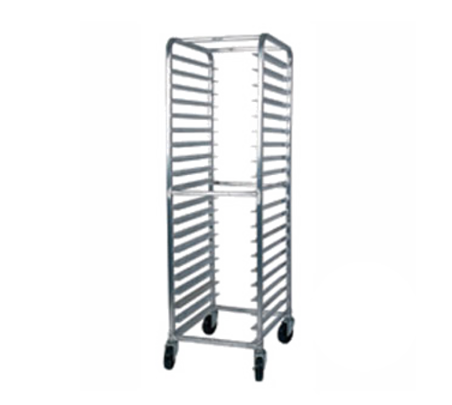 Winholt Equipment AL-1820B Pan Rack, mobile, full height, open sides, (20) 18'' x 26'' sheet pans capacity, aluminum frame, end loading