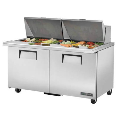 True Mfg. - General Foodservice  TSSU-60-24M-B-ST-HC  Mega Top Sandwich/Salad Unit, 60.38''W, (24) 1/6 size pans, 115v