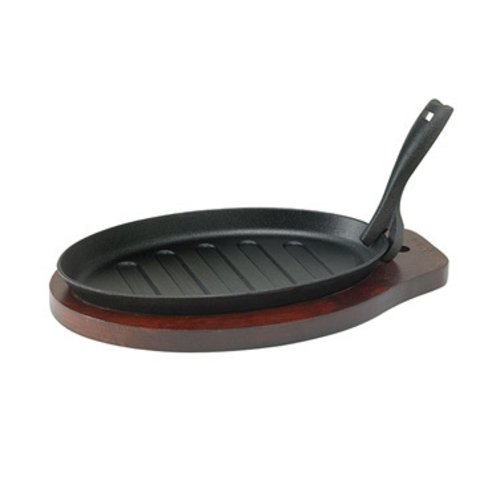 Winco ISP-3 Steak Platter w/Gripper, 3-pc Set, Cast Iron