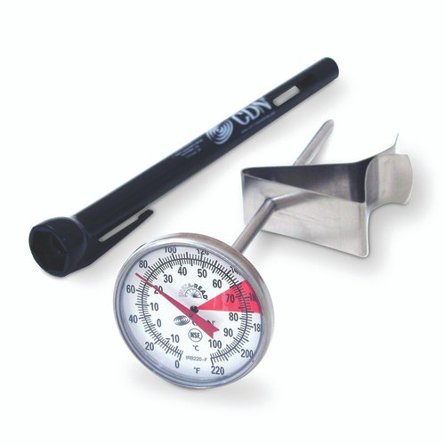 CDN IRB220-F Beverage & Frothing Thermometer - 5'' Stem