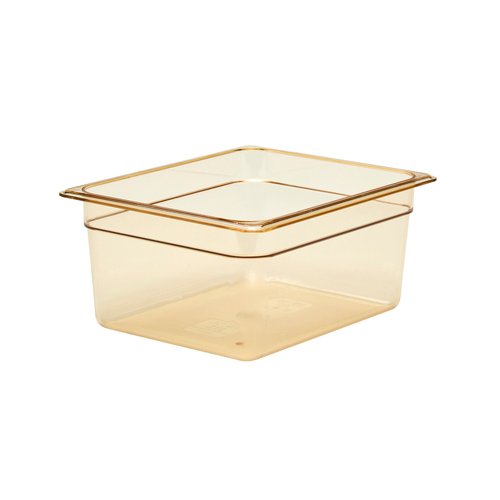 Cambro  26HP150  H-Pan High Heat Hot Food Pan, 1/2 size, 6'' deep, hi-temp plastic, amber