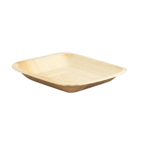 PackNWood  210BBA1717  Square Palm Leaf Plate with Rounded Corners