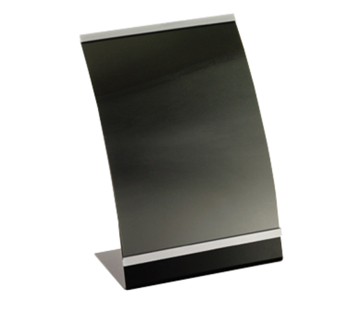 TableCraft Products  AS811  Curved Menu Holder, Acrylic, Fits 8.5 x 11'' Sheet