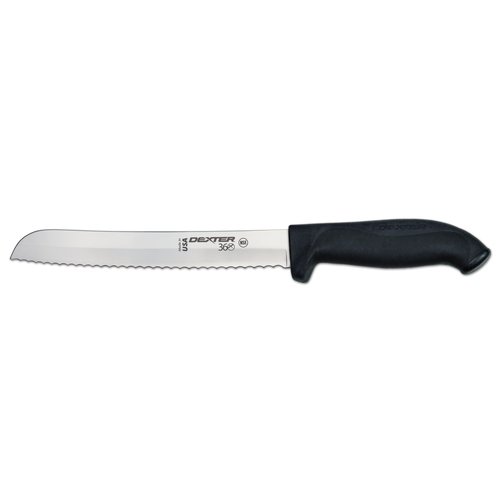 Dexter Russell  36007  8'' scalloped bread knife, black handle