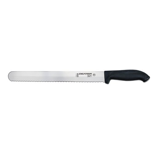 Dexter Russell  36011  12'' scalloped slicer, black handle