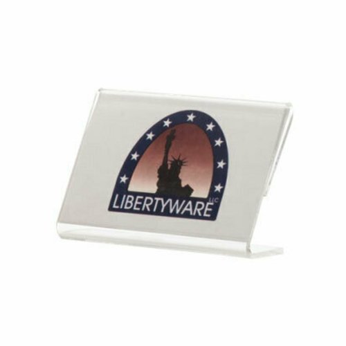 Libertyware  AED32  Card Holder, easel display, 3-1/2''W x 2''H, acrylic