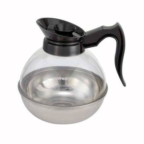 Winco  CD-64K  64oz Coffee Decanter, Black, S/S Base