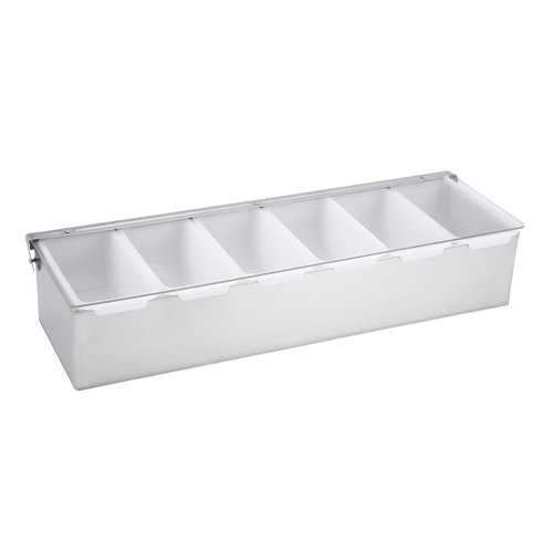 Winco CDP-6 Condiment Holder, 6 Compartment, S/S Base
